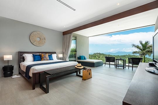 Deluxe bedroom with stunning views